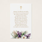 Floral Photo Funeral Memorial Prayer Cards
