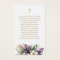 Floral Photo Funeral Memorial Prayer Cards