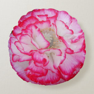 Floral Photo Realistic Pink Poppy flower Round Cushion