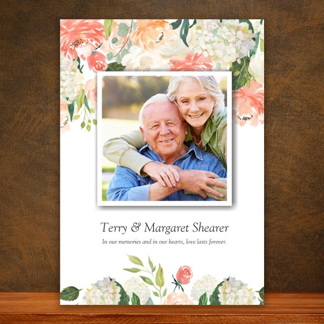 Floral Photo Sympathy Funeral Thank You Cards (Floral Photo Sympathy Funeral Thank You Cards)