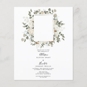 Floral Photo Wedding Invitation
