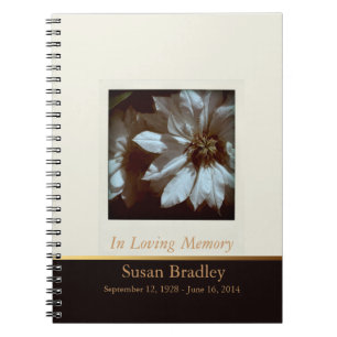 Floral Photography Clematis 3 Funeral Guest Book