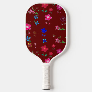 Floral pickleball paddle