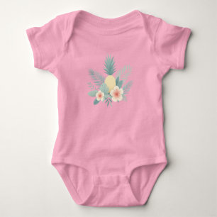 Floral Pineapple & Hawaiian Baby Bodysuit