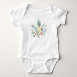 Floral Pineapple & Hawaiian Baby Bodysuit