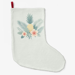 Floral Pineapple & Hawaiian Large Christmas Stocking