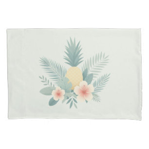 Floral Pineapple & Hawaiian Pillowcase