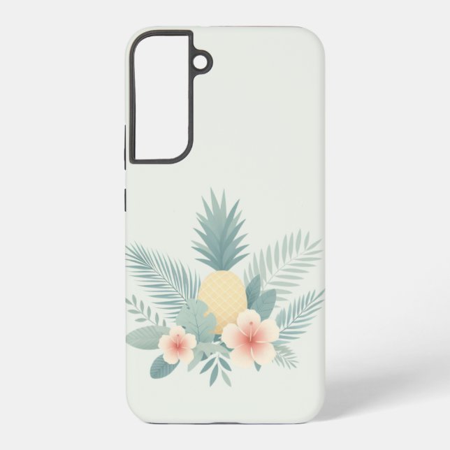 Floral Pineapple & Hawaiian Samsung Galaxy S22+ Case (Back)
