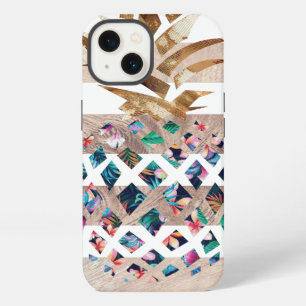 Floral Pineapple Monogram design iPhone 13 Case