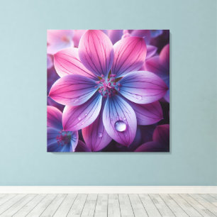 Floral Pink and Purple Lilac Canvas Print
