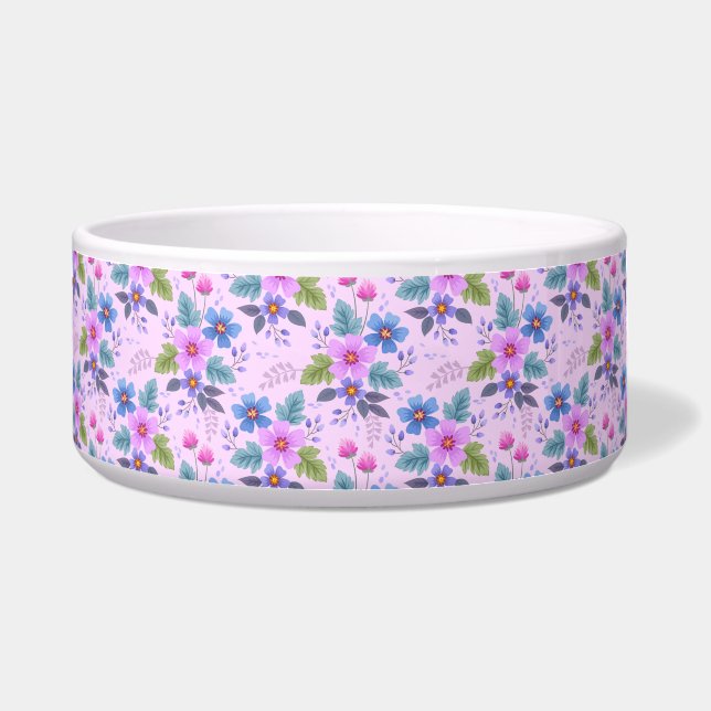 Floral Pink Blue Violet Flowers Pattern (Front)