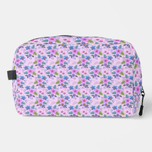 Floral Pink Blue Violet Flowers Pattern-36841 Dopp Kit