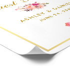 Floral Pink Blush Gold Wedding Guest Book