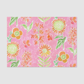 Floral Pink Boho Decoupage Tissue Paper