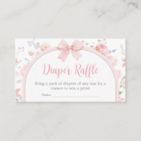 Floral Pink Bow Baby in Bloom Diaper Raffle