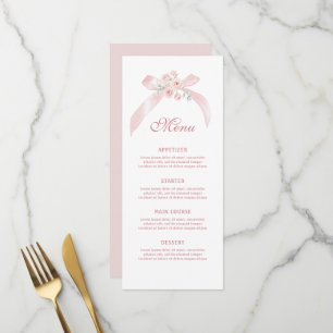 Floral Pink Bow Classic Menu