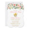 Floral Pink Bridal Shower Tea Party Invite Gold T