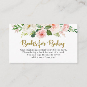 Floral pink bring a book card