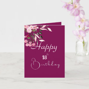 Floral pink card