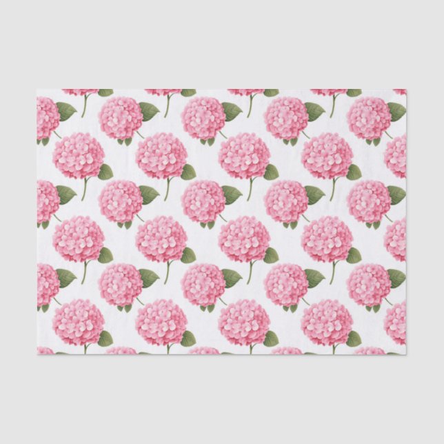 Floral Pink Cottage Garden Pattern  Tissue Paper (Front)