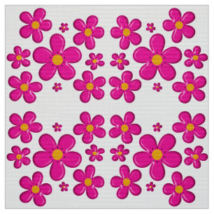 Floral pink element fabric