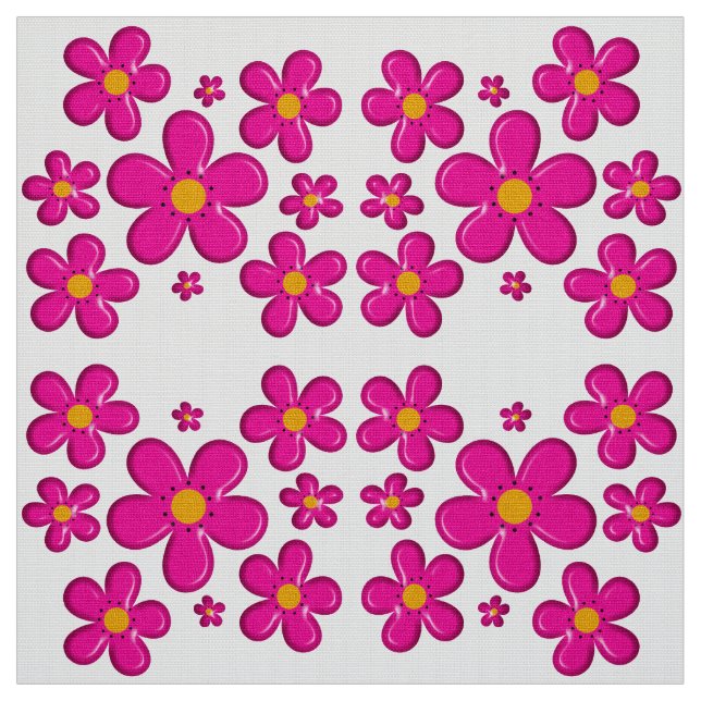 Floral pink element fabric (Swatch)