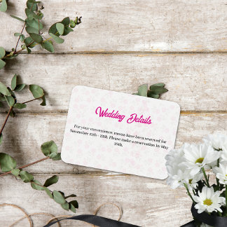 floral pink enclosure card