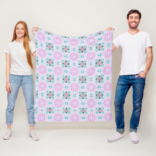 FLORAL PINK FLEECE BLANKET
