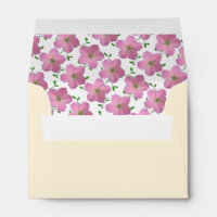 Floral Pink Garden Flowers Custom Address