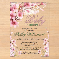 Floral Pink Girl Baby in Bloom Watercolor