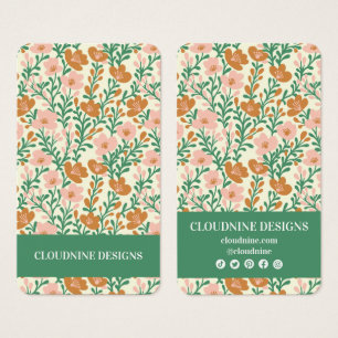 Floral Pink Green Earring Jewellery Display Card