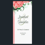 Floral Pink Hibiscus Wedding Program Template Card<br><div class="desc">© Sunny Mars Designs - Floral Hibiscus: Pink on Custom White Wedding Program Cards - Elegant,  classy,  trendy,  stylish custom wedding program card template with a beautiful image of a gorgeous,  pretty pink swirly floral tropical hibiscus design.</div>