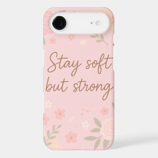 Floral Pink Inspirational Quote – Stay Soft (Back)
