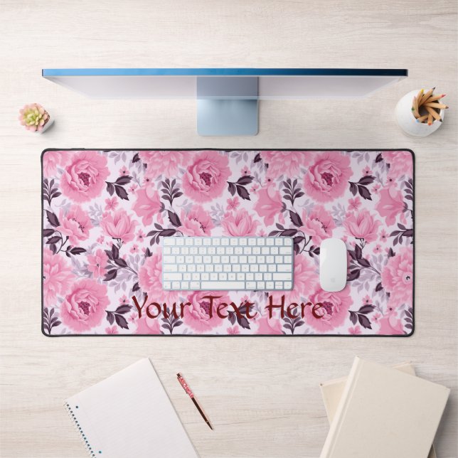 Floral Pink Palette Pattern Desk Mat (Office 1)