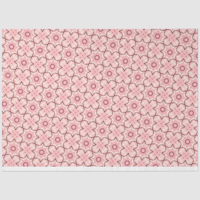 floral pink pattern tissue paper (Front)