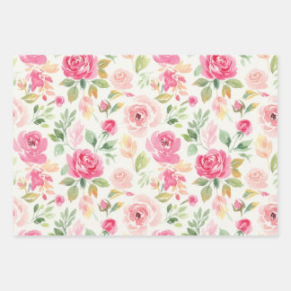 Floral Pink Peony Wrap For MothersDay, Gift Etc. Wrapping Paper Sheet