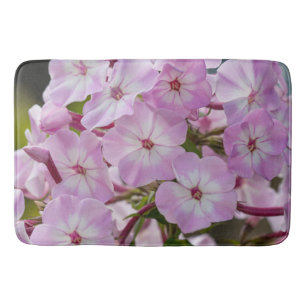 Floral Pink Phlox Photography Bath Mat