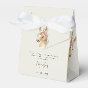 Floral Pink Pony & Cow  Baby Shower Favour Box
