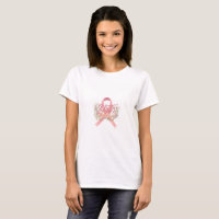 Floral Pink Ribbon Breast Cancer Awareness