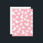 Floral Pink Roller Skates Roller Skating  Postcard<br><div class="desc">Cool modern pastel pink spring summer daisies and white retro roller quad skates with pink wheeles design for roller skater woman, girl. Loveable roller skates pattern design on home decor, mugs, wrapping paper, etc. Roller skates art illustration design gift for daughter, granddaughter, derby girl, roller babe. Rollerskating, quad roller skates,...</div>