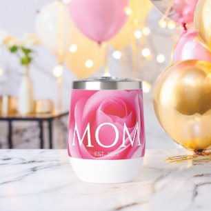 Floral Pink Rose New Mum Gift Mum Established