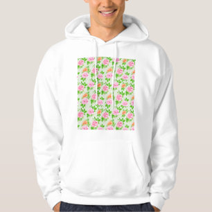Floral Pink Roses Pattern-23670 Hoodie