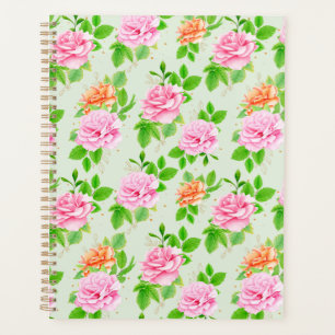 Floral Pink Roses Pattern-23670 Planner
