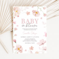 Floral Pink Spring Baby in Bloom Baby Shower