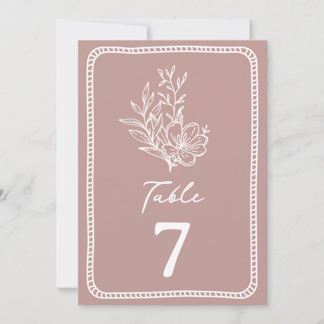 Floral Pink Wedding Invitation (Front)
