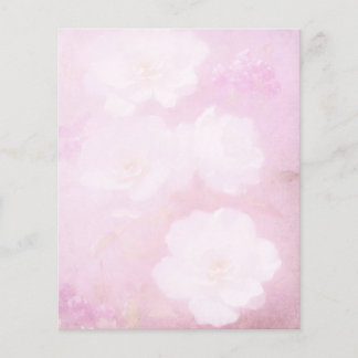 Floral Pink & White Scrapbook Paper