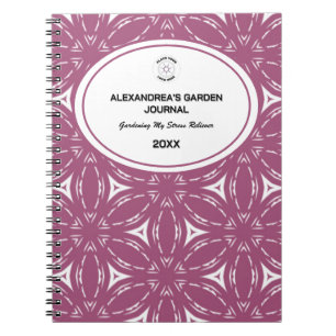 Floral Pink White Seed Collection Gardner  Notebook