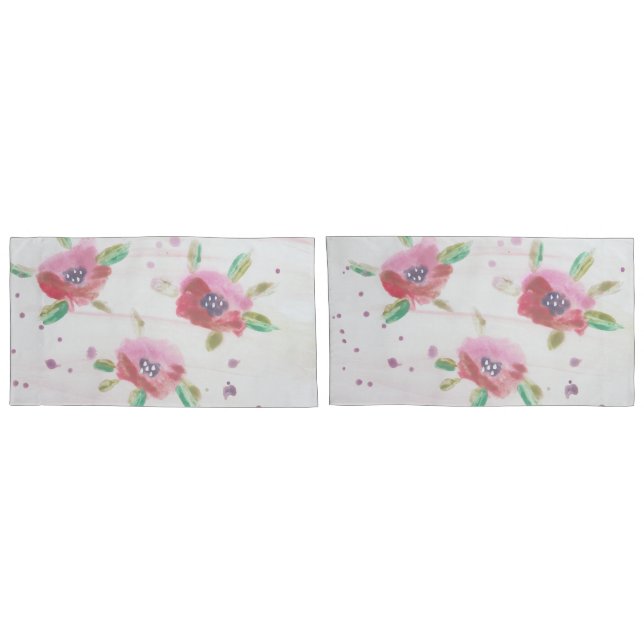 Floral Pinks Pillowcase (Back-Set)