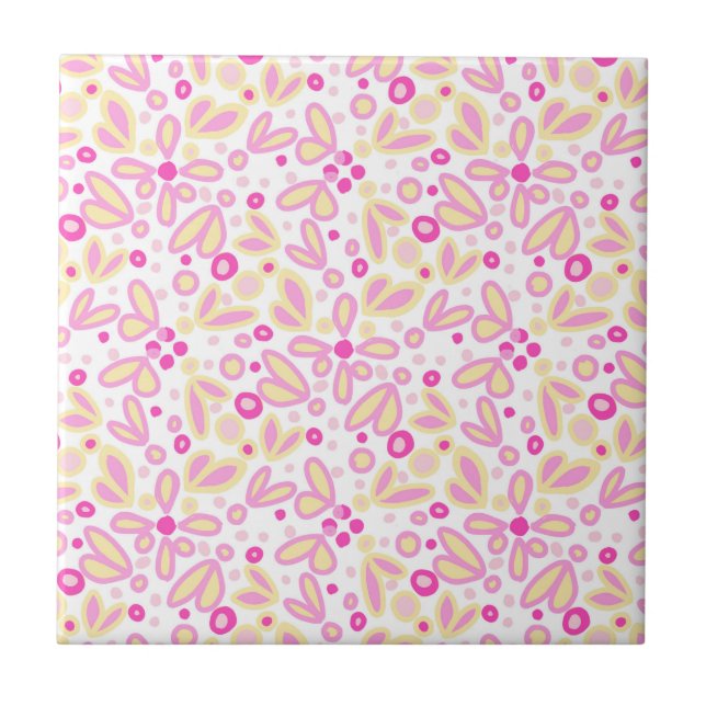 Floral Pinks Tile (Front)