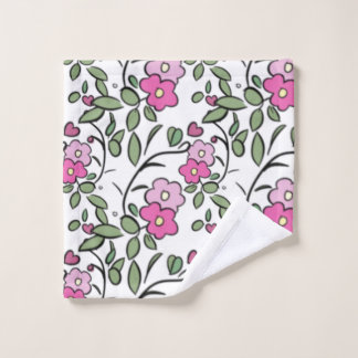 Floral Pinks Wash Cloth